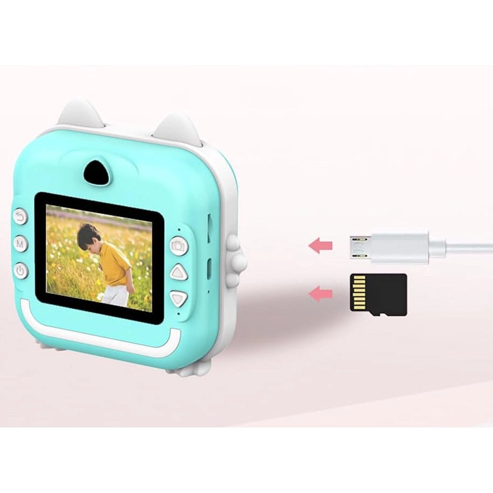 Trade Shop - Fotocamera Digitale Per Bambini Con Schermo Da 2,4" Per Stampa Termica Istantanea C6 -