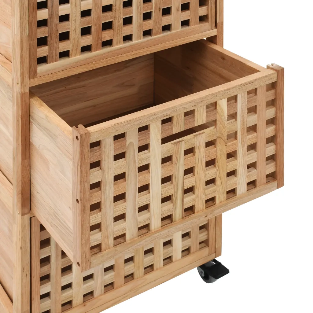 Mobiletto da Bagno 41x41x91 cm in Legno Massello di Noce 247601