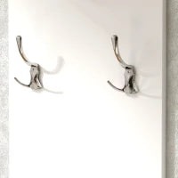 Appendiabiti da Parete, Mobile da Ingresso, con Ripiano, 2 Ganci e Barra in Alluminio, per Ingresso, Corridoio, Camera