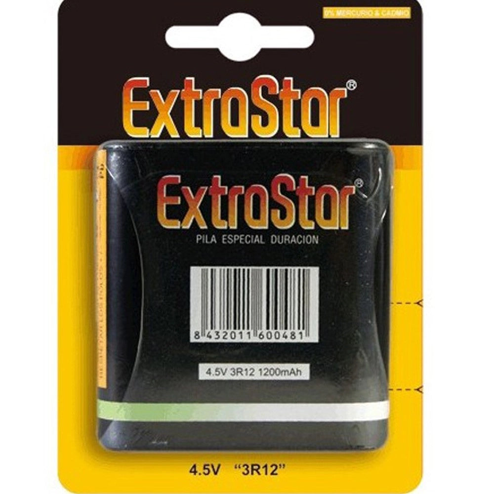 Trade Shop - Set 5 Pezzi Batteria Pila Batteria Zinco Carbone 4,5v 4.5v 3lr12 Piatta Alcalina -