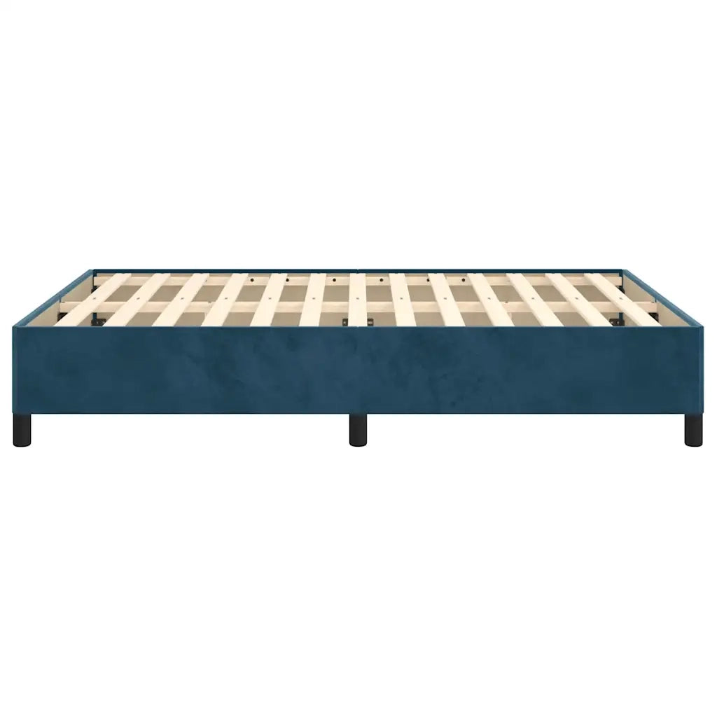 Giroletto senza Materasso Blu Scuro 140x190 cm in Velluto 347322
