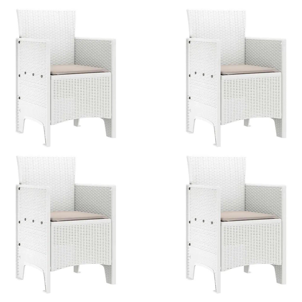 Sedia da Giardino 4 pcs Bianco 53 x 49 x 85 cm Polipropilene 847479