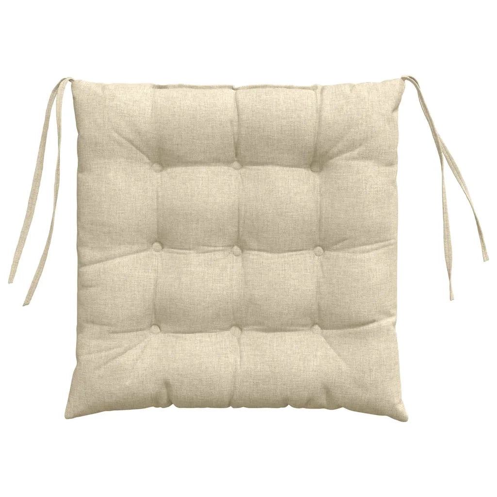 Cuscini per Seduta 4 pcs Crema 40 x 40 x 6 cm Tessuto 42015153