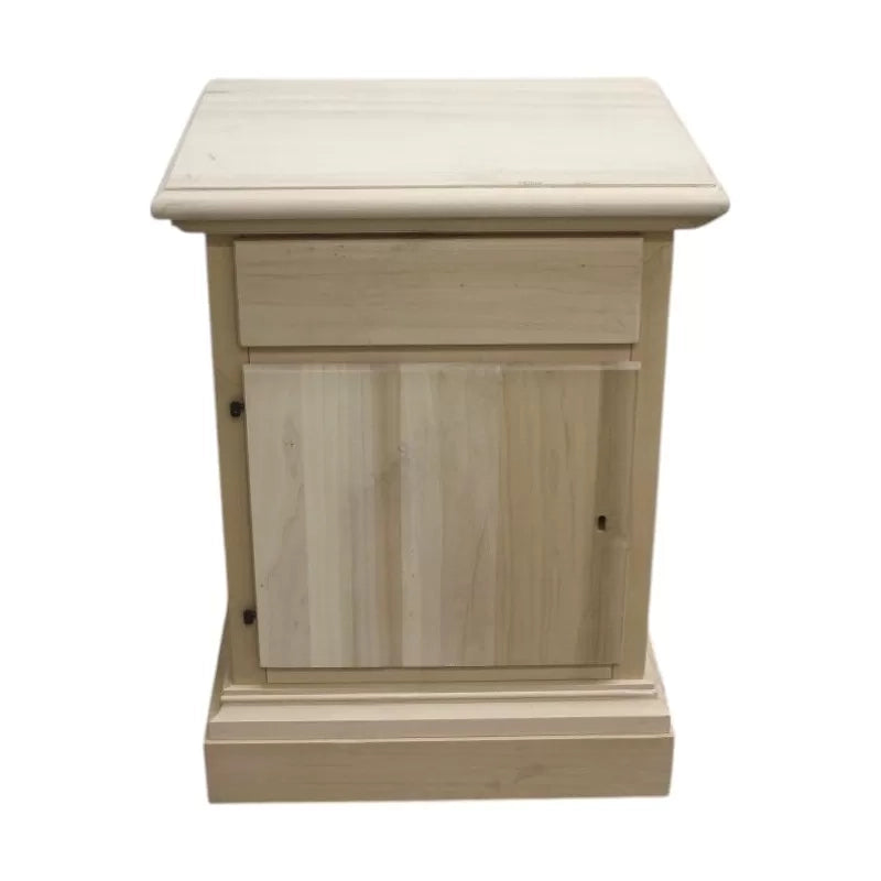 comodino classico 1 cassetto 1 porta legno grezzo 50x38x65 (463) - Mobili 2G