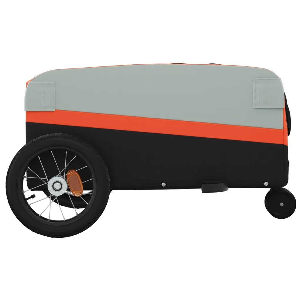 Rimorchio da Bici Nero e Arancione 30 kg in Ferro CFW8687017