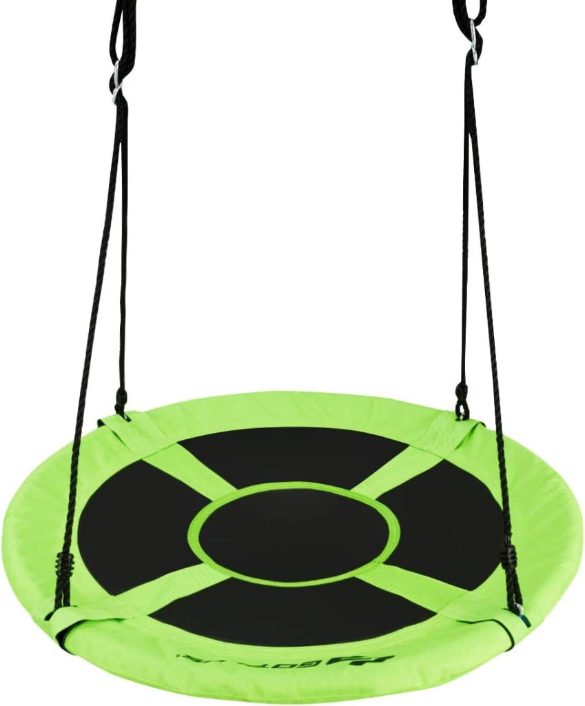 Altalena da Giardino a Nido, Altalena da Giardino per Bambini, con Telaio in Metallo, Regolabile in Altezza: 100-160 cm, Carico Fino a 150 kg (Verde)