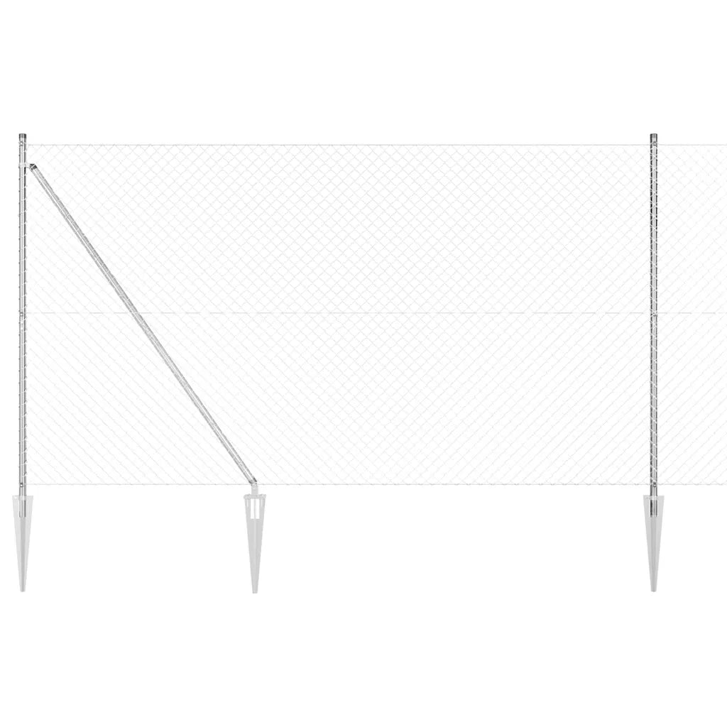 Palo della recinzione Argento 10 x 1,6 m (rete 40 x 40 mm)