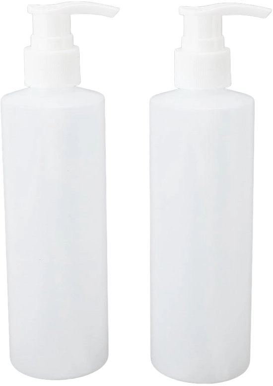 Fles per pompaggio 2 pezzi - Flessibile - Capacità 250 ml - Sostenibile - Ecocompatibile - Per riscaldatore di olio per massaggi
