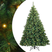 Albero di Natale | Decorazioni natalizie artificiale con 300 LED Verde 180 cm PE e PVC