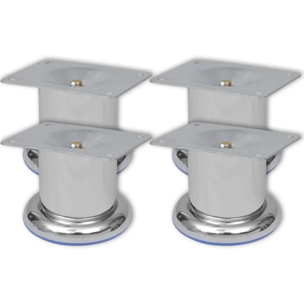 Piedini Rotondi per Divani 8 pz Cromati 60 mm CFW8516202