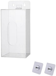 Dispensatore di maschera facciale di alta qualità in acrilico - Ospite per guanti - Montaggio a parete - Coperchio - Idraulico - Grande capacità - Supporto per maschere