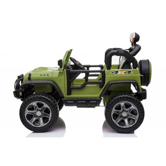 Macchina Elettrica per Bambini 2 Posti Ruote EVA Maxi Fuoristrada 12V Verde