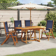 Sedie da Giardino Pieghevoli 4 pz Massello d'Acacia e Textilene 3279241