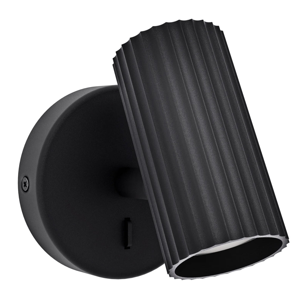 Applique Moderna Portillo Alluminio Nero 1 Luce Gu10 Ip20