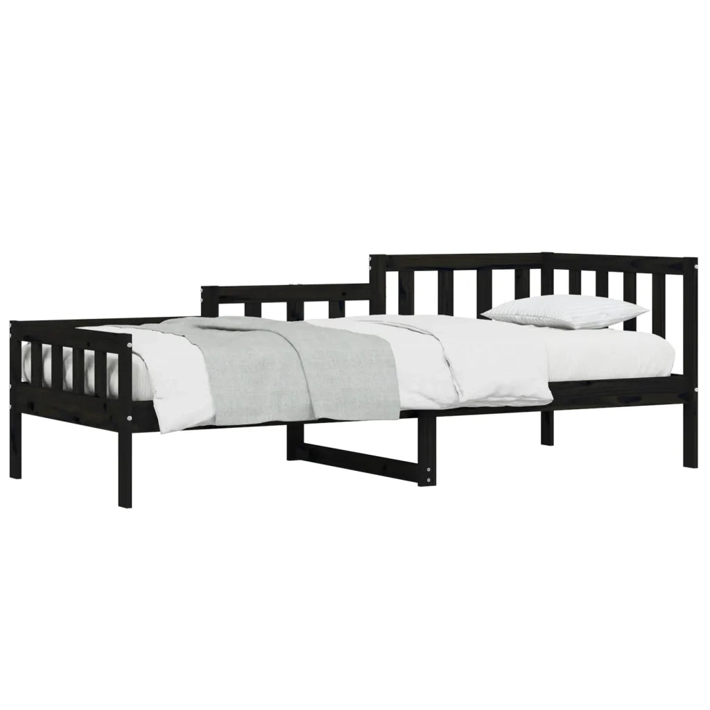 Dormeuse Nera 90x190 cm in Legno Massello di Pino 840375