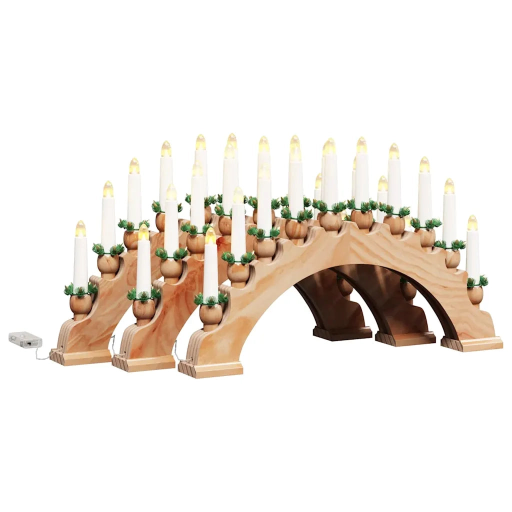 Arco di Candele di Natale con 10 Candele LED 3 pz-Decorazioni natalizie Marrone