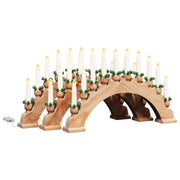 Arco di Candele di Natale con 10 Candele LED 3 pz-Decorazioni natalizie Marrone