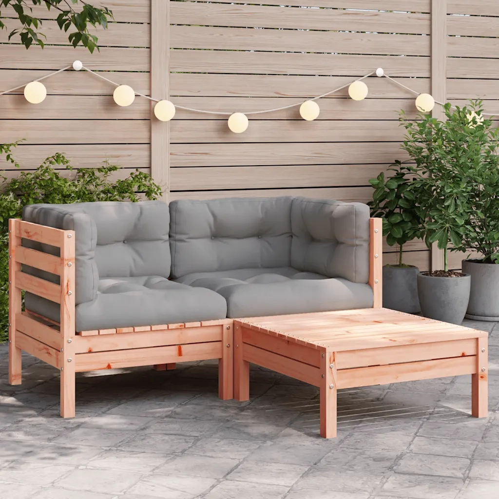 Divano da esterno-Divano da Giardino con Cuscini e Poggiapiedi 2 Posti 642766