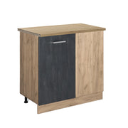 Vicco Mobile ad angolo cucina Calcestruzzo nero 86 cm PT Rovere