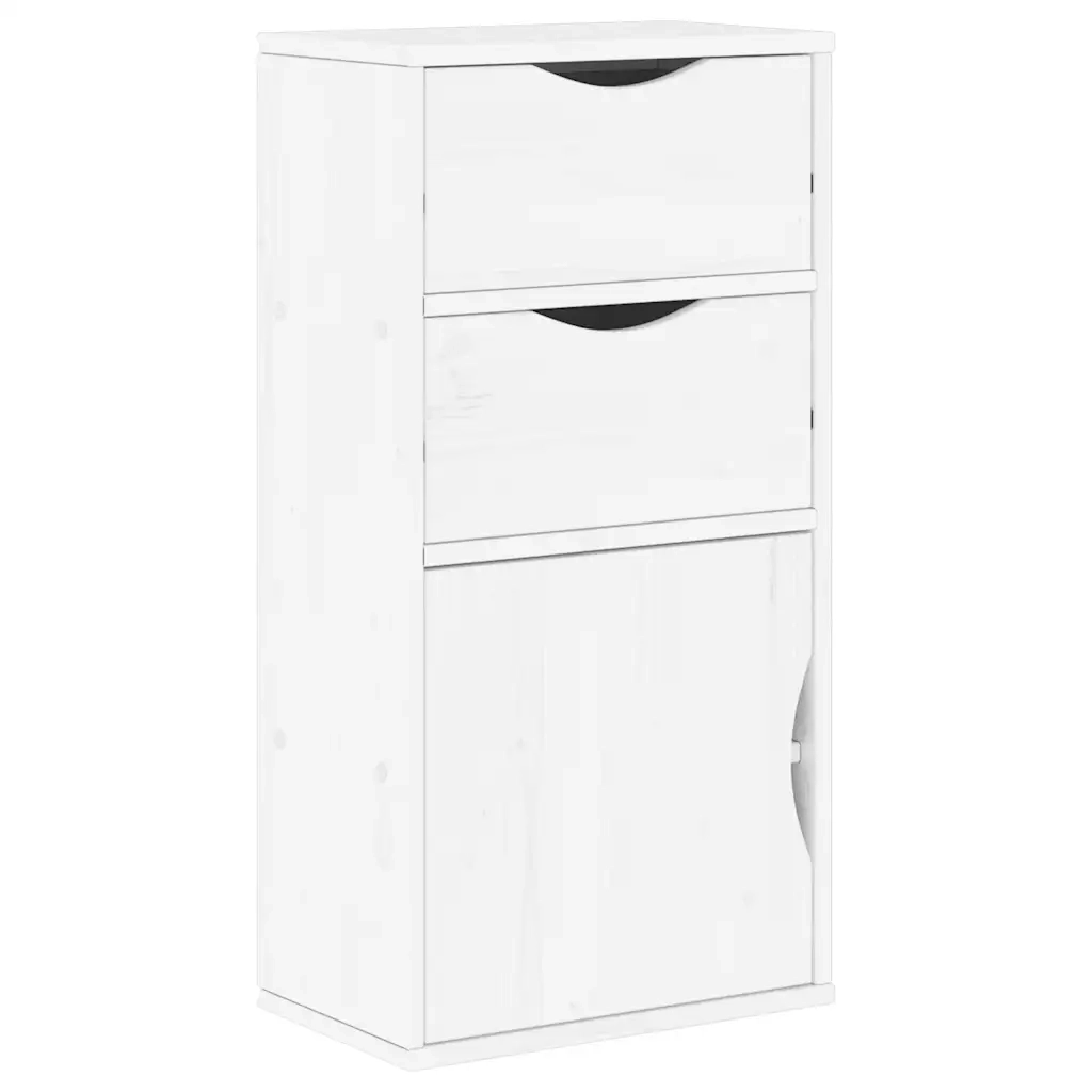 Mobile TV 5 pz-Mobile per TV-Credenza TV con Contenitore ODDA Bianco in Legno di Pino 207523