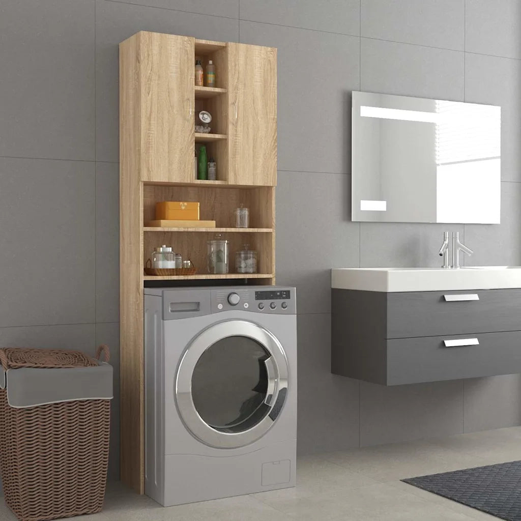 Mobile per Lavatrice Rovere Sonoma 64x25,5x190 cm CFW9081173