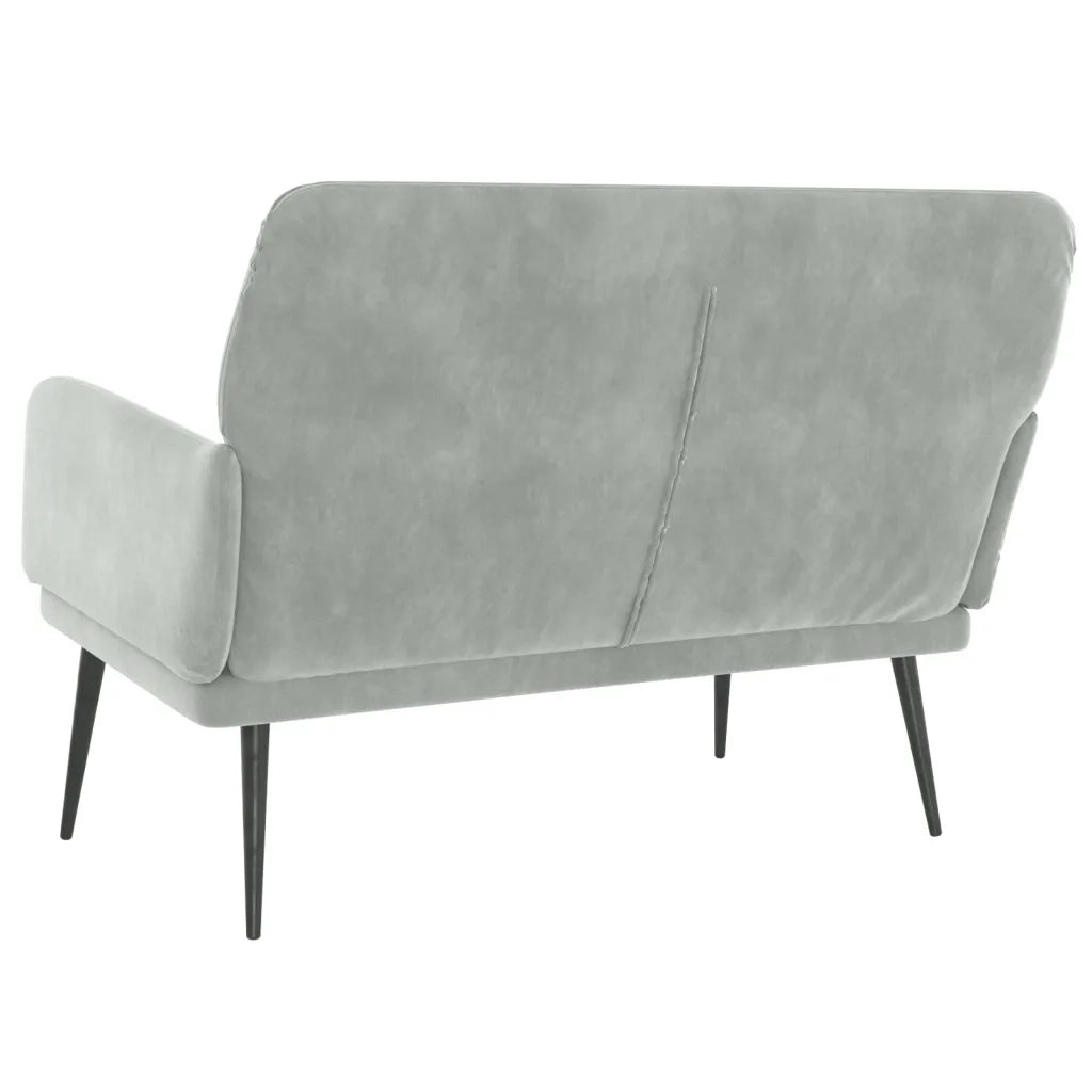 Panca Grigio Chiaro 108x79x79 cm in Velluto CFW7223982