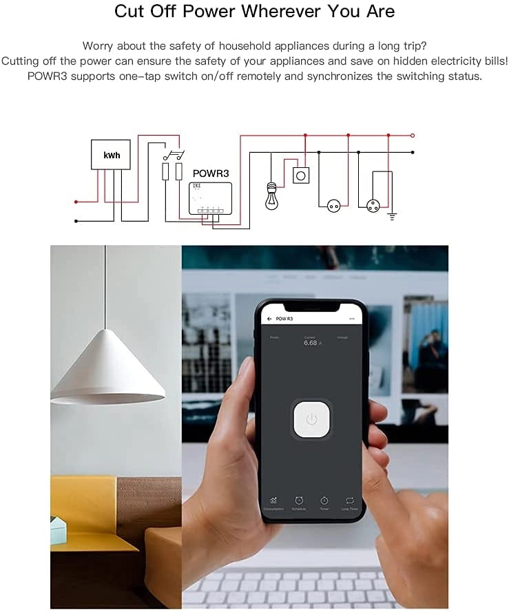 SONOFF 4CHR3  Canali Montaggio su barra DIN Interruttore Wi-Fi per Realizzazione Impianto Domotica Fai-Da-Te (Smart Home DIY), Controllo Remoto di Quattro Elettrodomestici Indipendenti