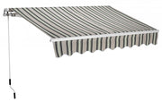 Tenda da sole a parete L.300xH.200cm, in poliestere 280 gr/m² riga verde Fredi