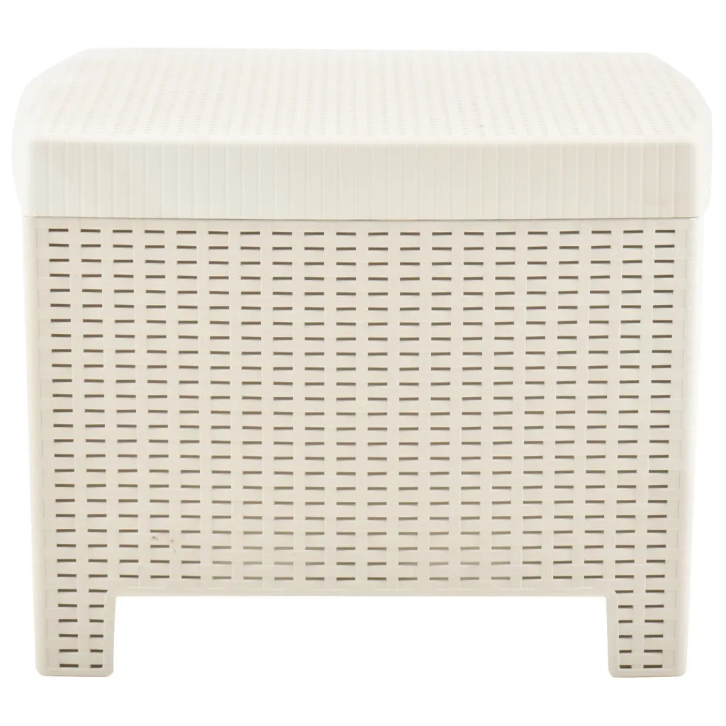 Set Salotto da Giardino 3 pz in Plastica Bianco 48823