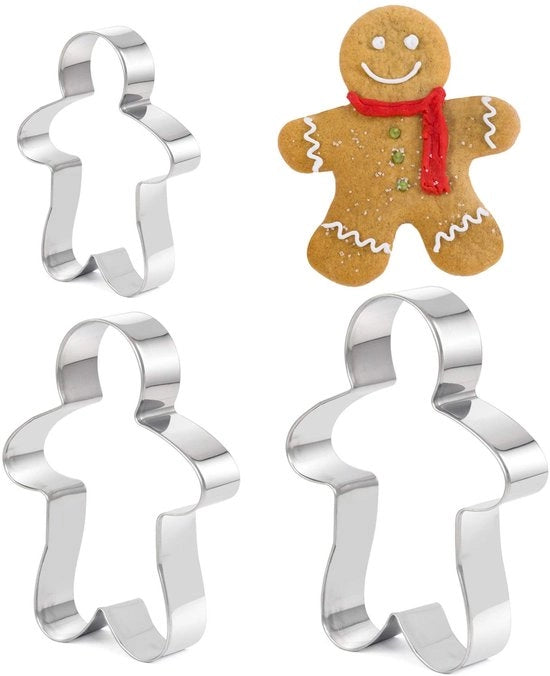 Set di stampi per biscotti in acciaio inossidabile - 3 pezzi - Forme tradizionali - Qualità eccelsa - Biscottiere - Forme per biscotti - Set di 3 pezzi - Modello: 3pz - Materiale: Acciaio inossidabile - Dimensioni: 10x10 cm
