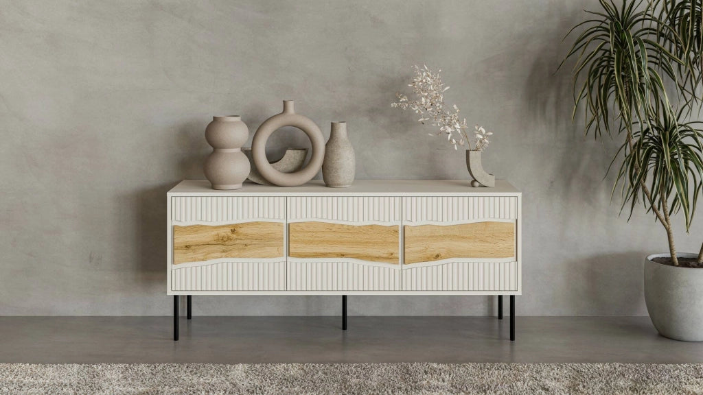 Novolin, Mobile Porta tv un Ripiano, 143.5x40x61.5h cm Beige