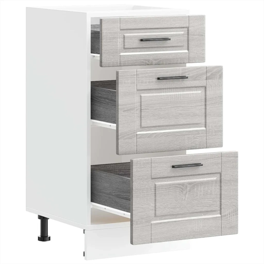 vidaXL Base da Cucina Porto Grigio Sonoma in Legno Multistrato