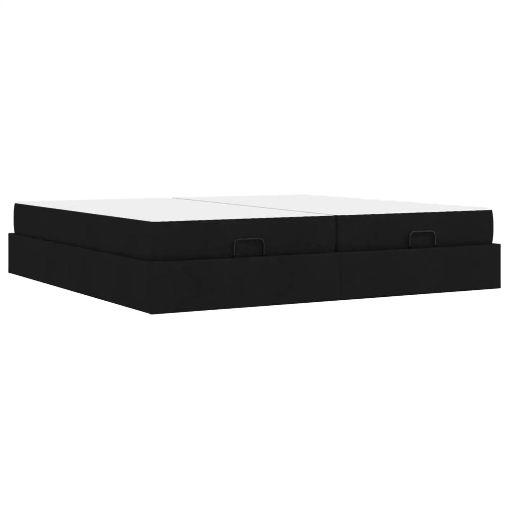 Struttura letto con materasso con materasso 2 pcs Nero Tessuto 3399517