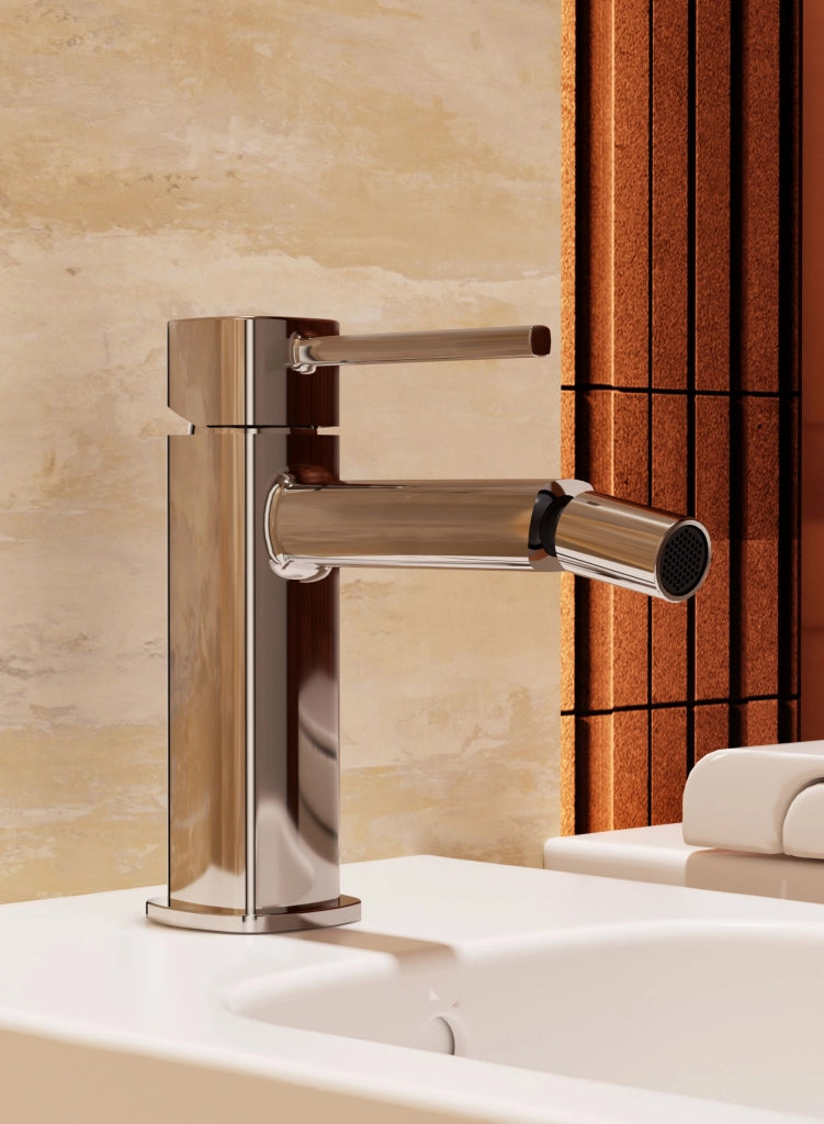 IMEX Miscelatore monocomando bidet in ottone e zama oro rosa spazzolato modello Toscana OR Imex-BDT064-2ORC