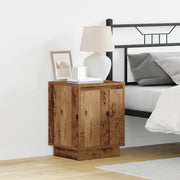 Comodini con Luci LED 2 pz Legno Vecchio 39x34,5x50 cm