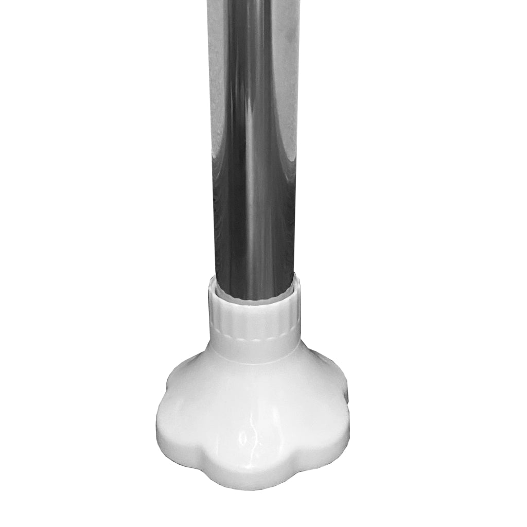 Mensola telescopica da bagno 276-330 cm – 4 ripiani regolabili con ganci – Senza forature – Acciaio inox