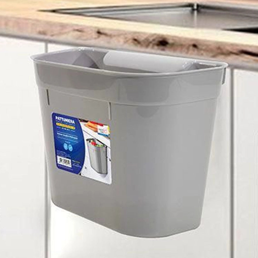 Trade Shop - Pattumiera Cestino Da Cucina Portaoggetti Salvaspazio Da Appendere Compatto 27x16xh21cm -