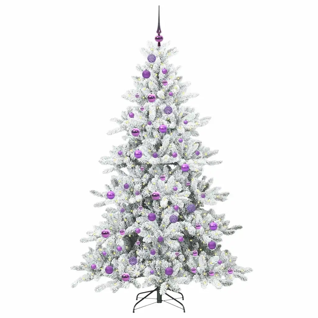 Albero di Natale Artificiale con Rami Pieghevoli Bianco 180 cm 3397724