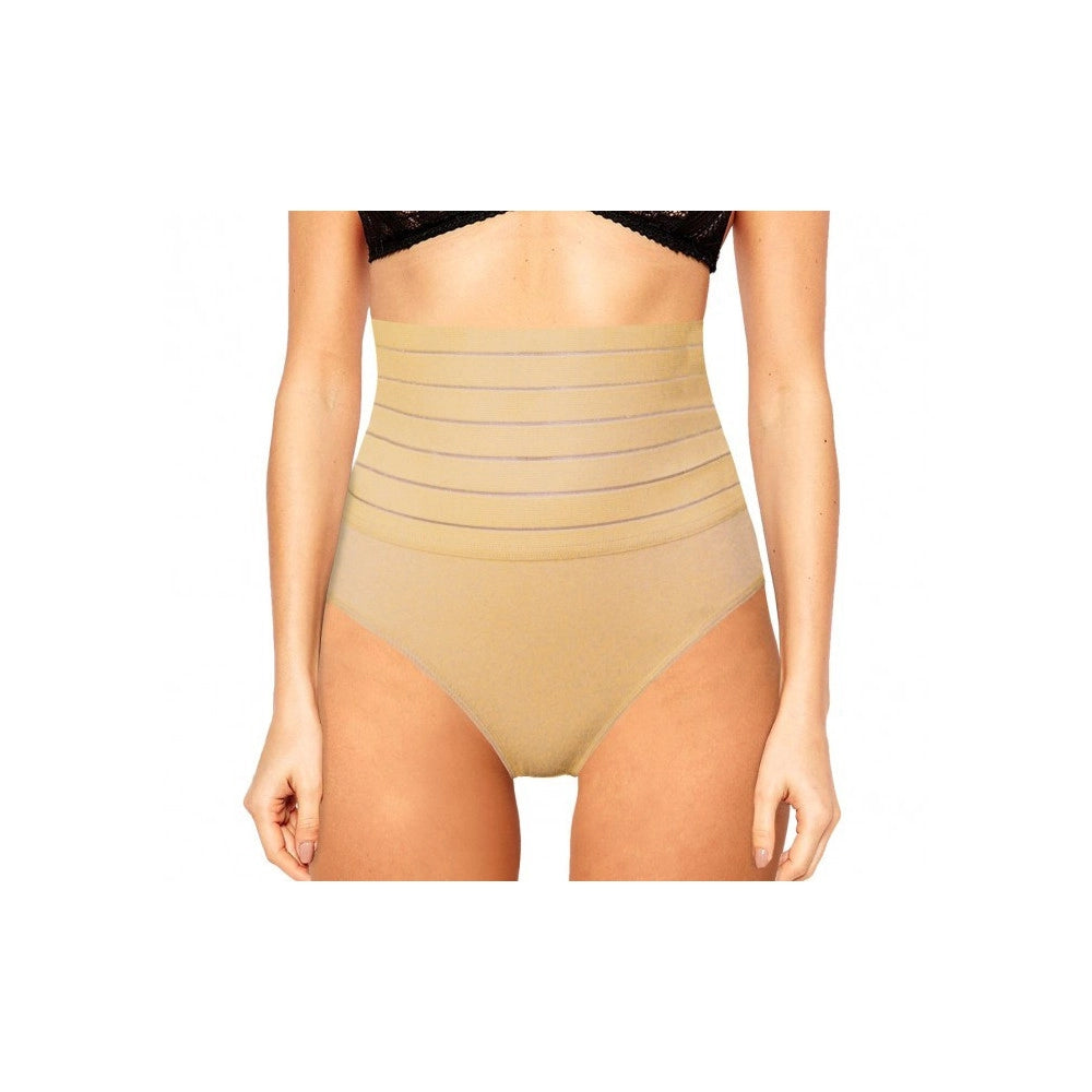 Trade Shop - Slip A Vita Alta Con Panciera Guaina Contenitiva Addominale In Cotone 6077 -