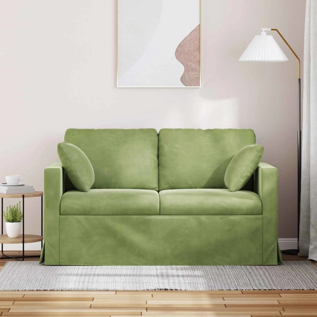 Divano | Divano da soggiorno | Sofa Verde chiaro 138 x 78 x 80 cm Velluto