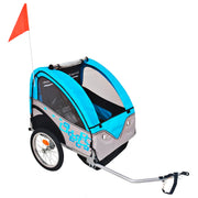 Rimorchio per bicicletta per bambini grigio e blu 30 kg 02_0004488