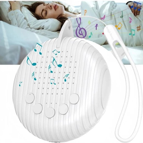Sostegno da letto portatile, con rumore bianco, adatto per bambini e adulti, rilevamento automatico del rumore, 10 effetti sonori rilassanti.