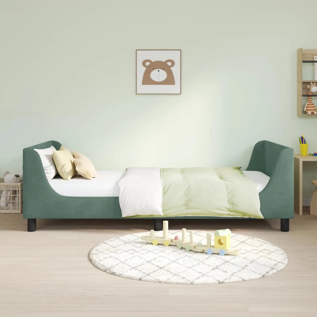 Struttura letto bambini con testata Verde Mare 90 x 200 cm
