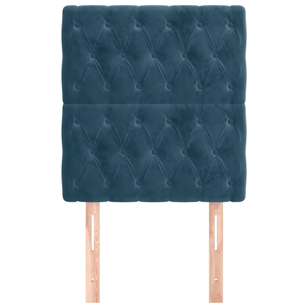 Testiera Blu Scuro 80x7x118/128 cm Velluto 3116702