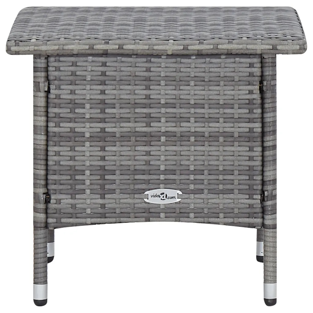 Set Divani da Giardino 3 pz con Cuscini in Polyrattan Grigio cod mxl 37956