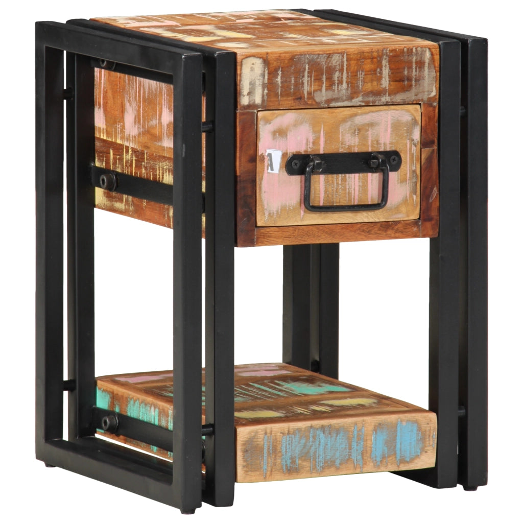 Comodini 2 pz 40x40x40 cm Legno massello di recupero
