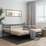 Telaio Divano Letto Estraibile-Struttura Sofa Letto Nero in Metallo 90x200 cm 519960