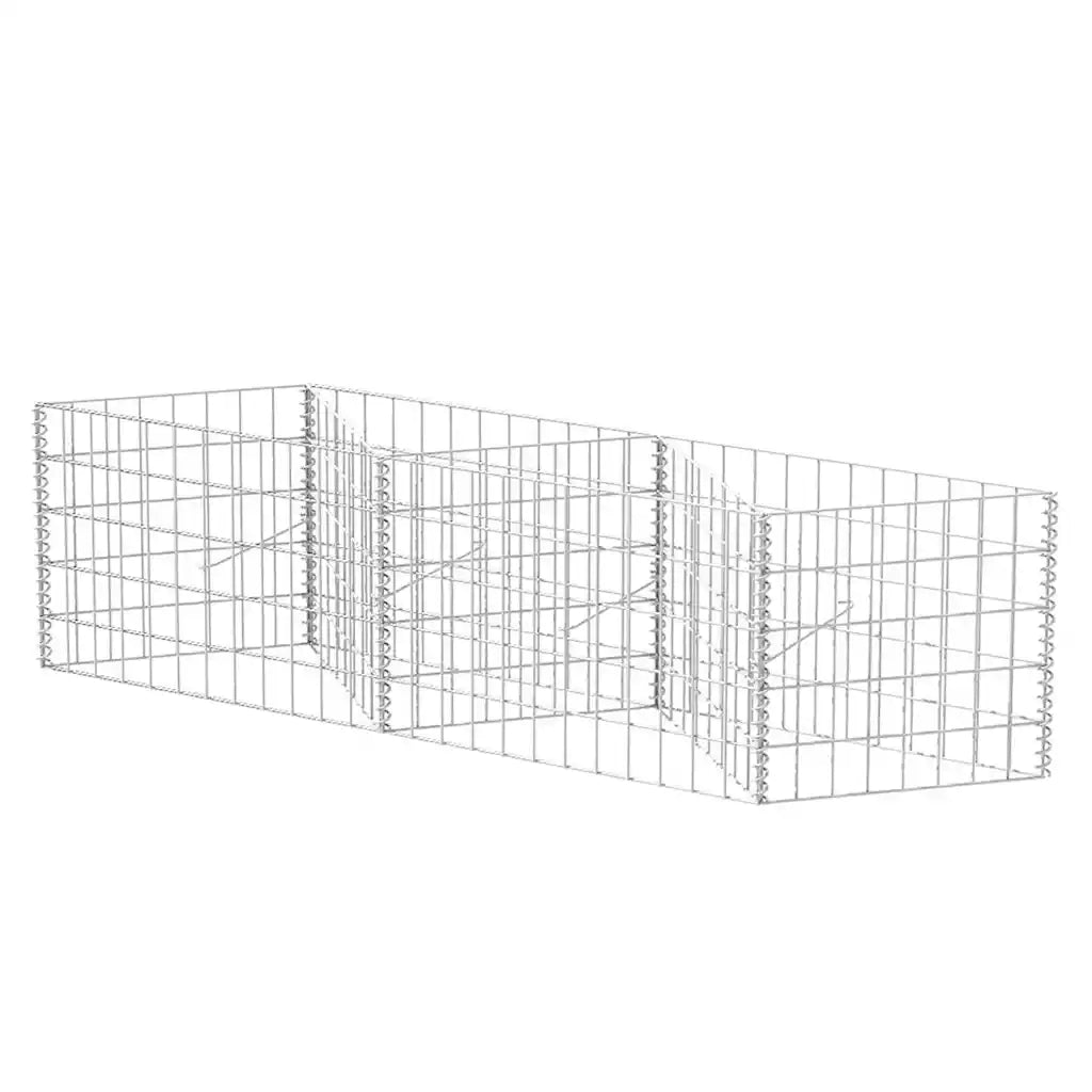 Gabbione in Rete in Acciaio Zincato 120x30x50 cm 142540