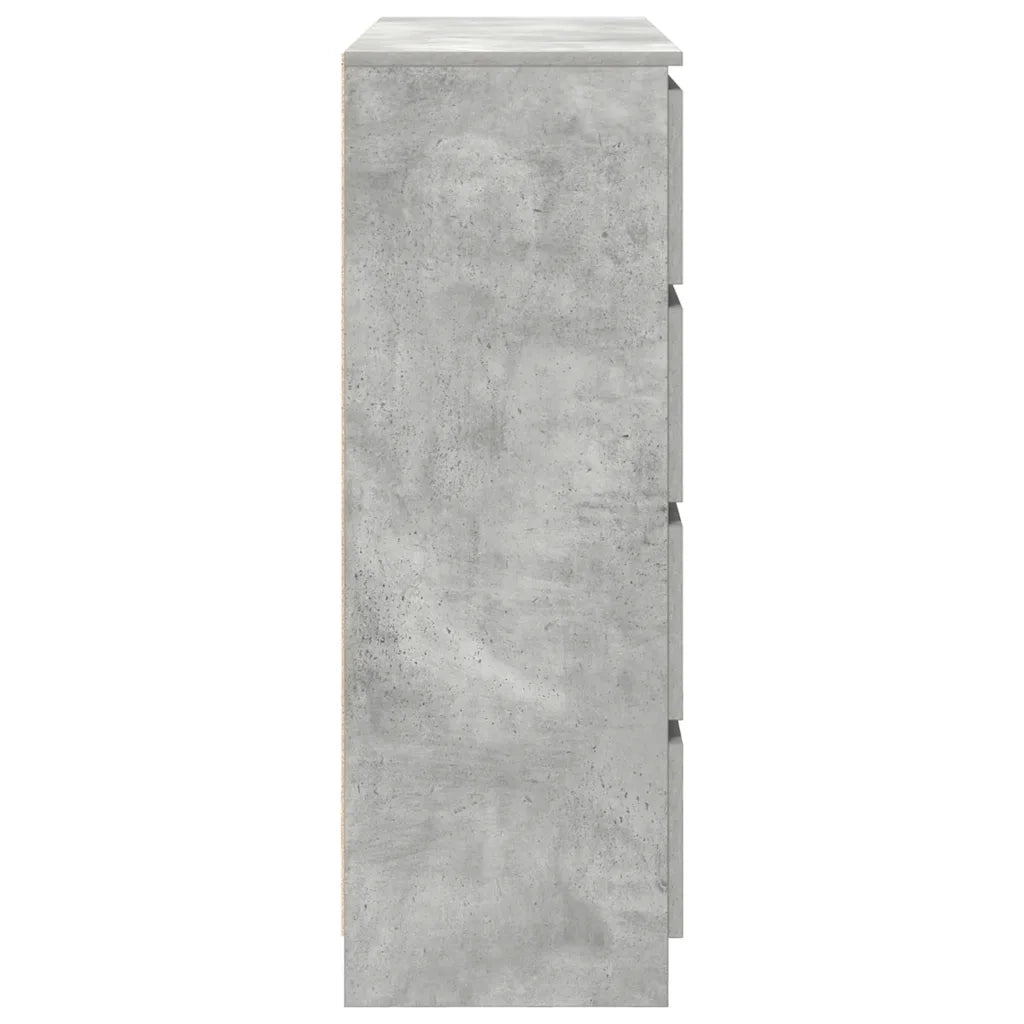 Credenza-Buffet-Armadio da cucina Grigio Cemento 100x35x99 cm in Legno Multistrato