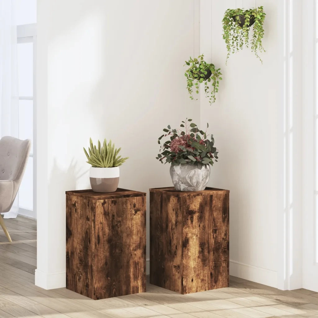 Supporti per piante | Sostegno per piante 2 pz Rovere 30x30x50 cm Legno Multistrato